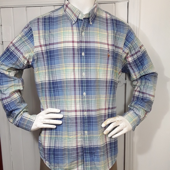 Ralph Lauren Polo Mens Shirt Plaid Long Sleeve - Picture 1 of 7